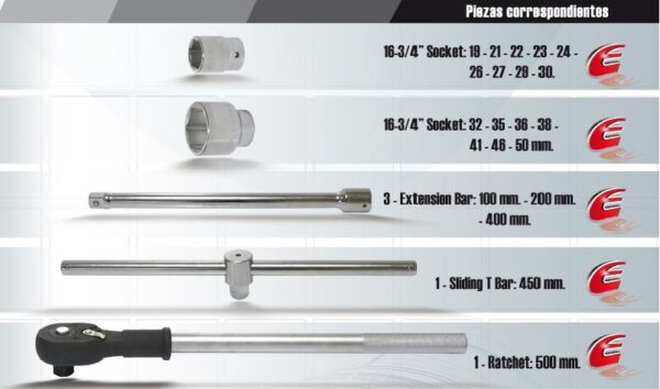 Tubo 3/4 profesional 21 pzs (21 3/4) - Imagen 2