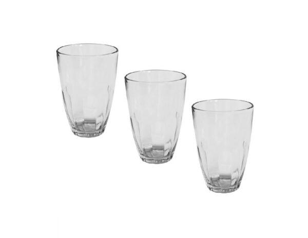 Vaso facetado traslucido CRISTAL (6037)