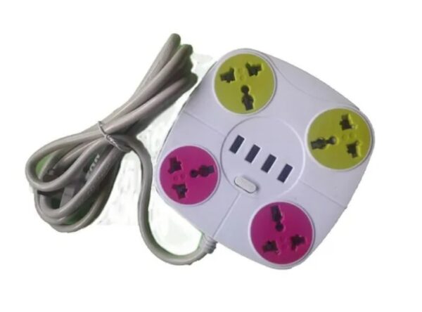 Zapatilla 4 tomas + 4 USB