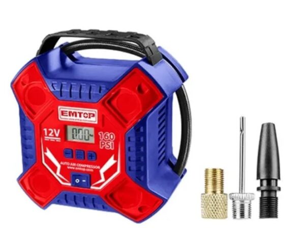 Mini Compresor 12v 160psi 3 Picos 3mts C/luz