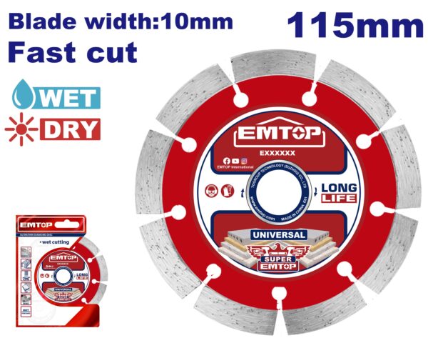 Disco Widia Segmentado 115Mm S10Mm Super Emtop Eddc011152