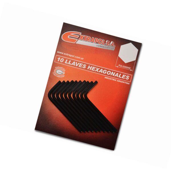 Llaves Hexagonales 1/8" x 10 pzs