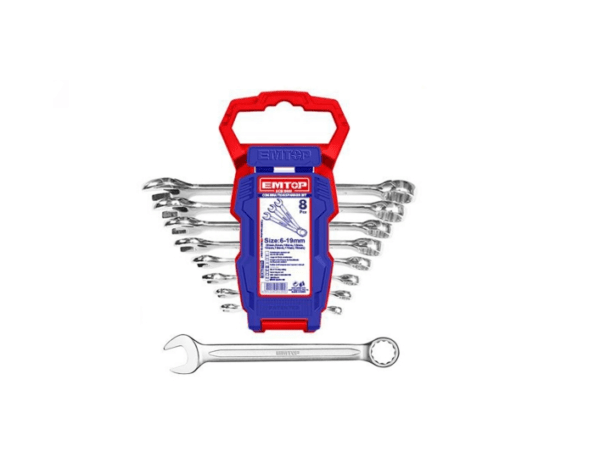 Llaves Combinadas 8 pzs Industrial 6-19mm Emtop