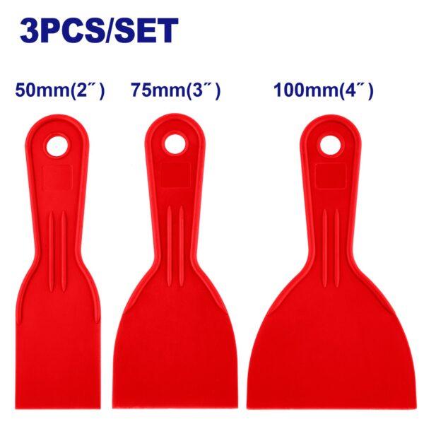 Espatulas plasticas x 3u 2" 3" 4"