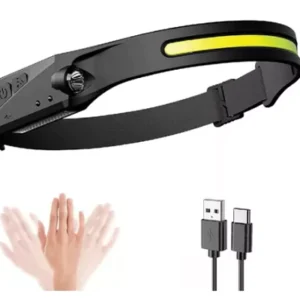 Linterna minero recargable USB con sensor y varias funciones