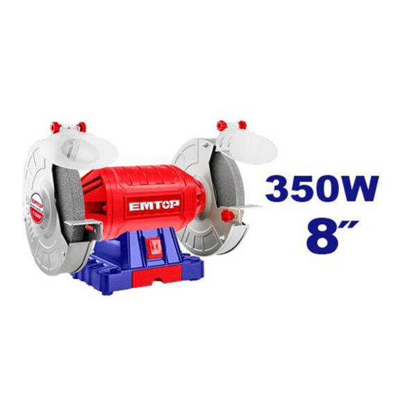 Amoladora de banco 8pulg 350W c/acc 220v EMTOP EBG