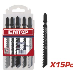 Set 15 sierra p/caladora 74mm 8TPI T111C Madera EMTOP