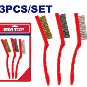 Set cepillo manual 9 pulg nylon, acero y laton EMTOP