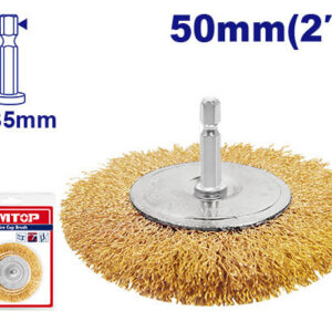 Cepillo circular plano 50mm con perno 1/4 EMTOP