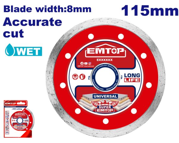 Disco de widia continuo 115mm Industrial SUPER EMTOP