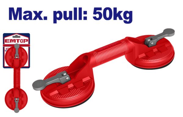 Ventosa doble 115mm ABS 50kg EMTOP