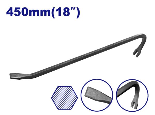 Barreta hex pata cabra saca clavo 16mm x 450mm TV