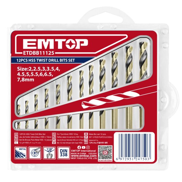 Juego de mechas AR 12 pzs 2 a 8mm EMTOP