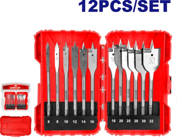 Juego de mechas paleta 12 pz 152mm 6-32mm EMTOP