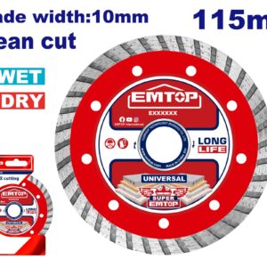 Disco Turbo 115mm seg 10mm EMTOP