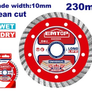 Disco Turbo 230mm seg 10mm EMTOP