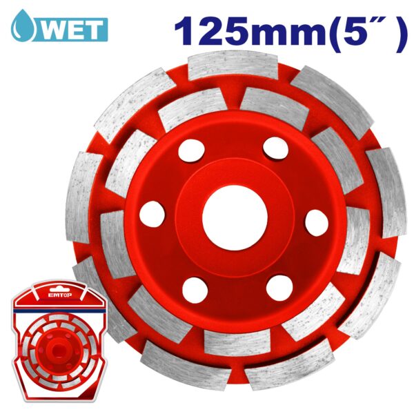 Disco Copa widia doble 125mm 20 segmentos EMTOP
