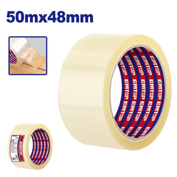 Rollo cinta embalar incolora 48mmx 50mt TOP VALUE