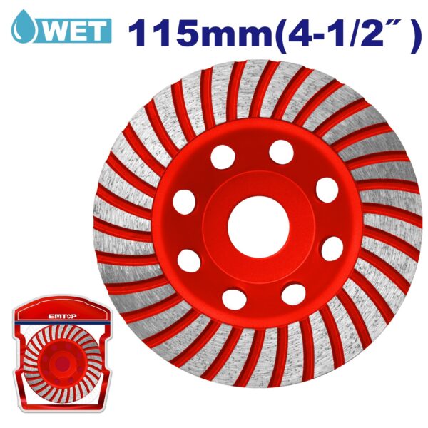 Disco Copa turbo segmentada 115mm x 22mm EMTOP
