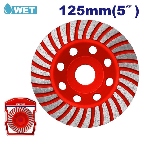 Disco Copa turbo widia segmentada 125mm x 22mm EMTOP
