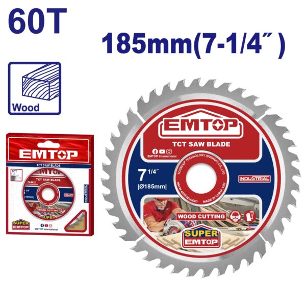 Sierra Circular INDUSTRIAL 185mm 60T EMTOP
