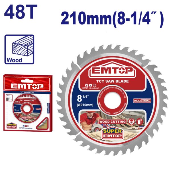 Sierra Circular INDUSTRIAL 210mm 40T 30/25/16mm EMTOP