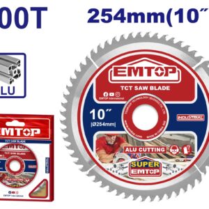 Sierra Circular P/aluminio 254Mm 100T Buje De 16,25 Y 30Mm EMTOP