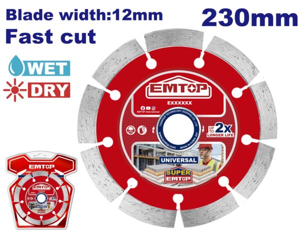 Disco de wida segmentado INDUSTRIAL 230mm EMTOP