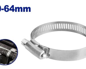 Abrazadera Americana Fleje 12,7Mm 40-64Mm Banda Y Carcaza Inox Tv x20U.
