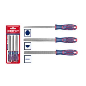 Juego de 3 escofinas para carpinteros 8" EMTOP ESF