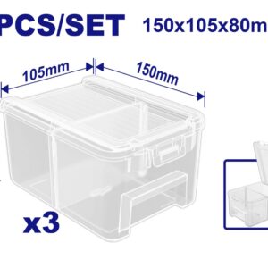 Set Bins incoloros x 3uni 150x105x80mm TOP VALUE E