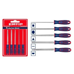 Juego de limas 8" 5pzs EMTOP ESFSS0501 (Longitud: