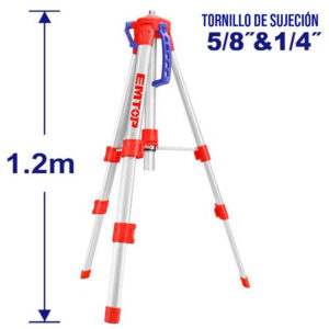 Tripode aluminio 1,20mts p/nivel laser rosca 5/8 y