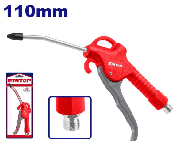 Pistola sopletear plastica pico corto 110mm  EMTOP