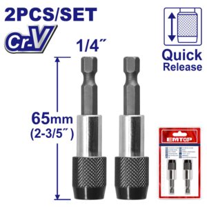 Set x 2 uni portapuntas con desbloqueo 1/4 x 65mm