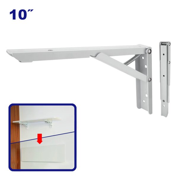 Mensula 10 pulg blanco rebatible chapa 1,4mm EMTOP