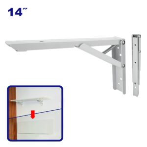 Mensula 14 pulg blanco rebatible chapa 1,4mm EMTOP