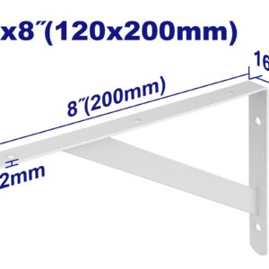 Mensula Reforz Blanca 20X12Cm 2Mm 6 Aguj Tv Emzj23
