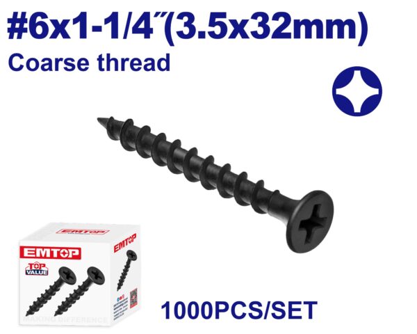Tornillo Autoperf Drywall 6X1-1/4 3,5X32Mm Emxs151