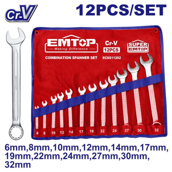 Set de 12 llaves combinadas en funda 6-32mm ECSS11