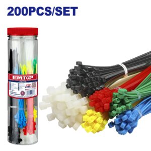 Precintos surtidos Nylon 66 200 pzs TOP VALUE EMTO
