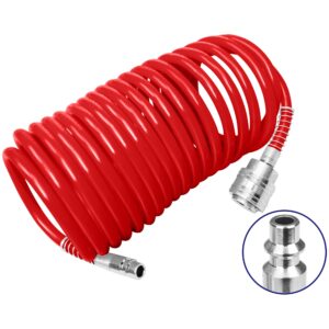 Manguera espiralada PU 10mt 5x8mm acople USA EMTOP