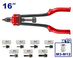 Remachadora tipo fuelle de inserto roscado M3-M12