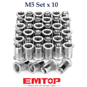 Remache Roscado M5 Set X 10 Unid Emtop Sp-N.m5