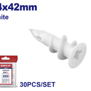 tarugo De Nylon Pa66 Drywall 14X42 Emtop Emxtg92