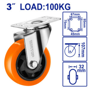 Rueda Giratoria 3 Pulg 75X32Mm Emjl2332