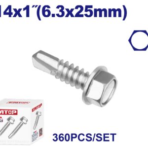 Tornillo Autoperf Cab Hex Mecha 14X1Pulg Emxs8512