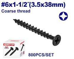 Tornillo Autoperf Drywall Negro Emxs1514