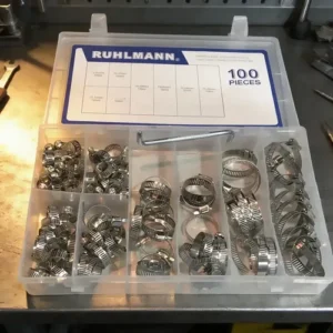 100PC ABRAZADERAS 8-44 MM ACERO INOX