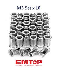 Remache Roscado M3 Set X 10 Unid ET-SPNM3